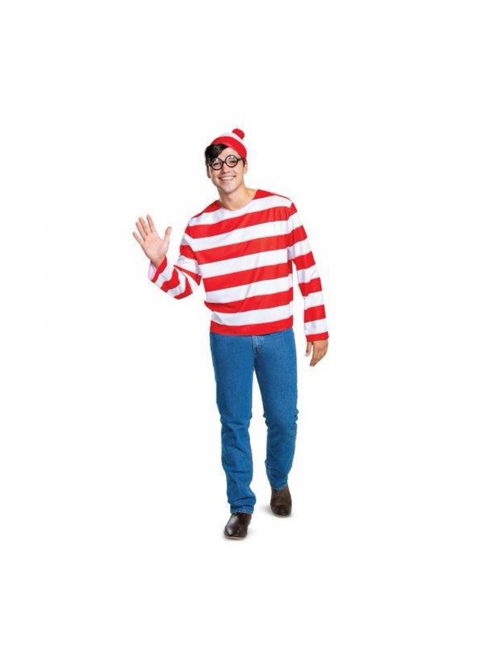 Halloween Dreamworks Men's Where’s Waldo Costume with accessories